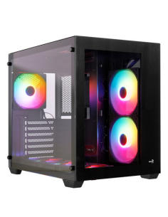 Case Aerocool Dryft-BK-v1 Mini-Tower FRGB Vetro Temperato Nero