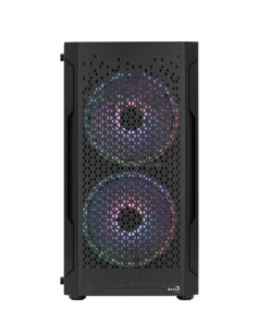 Case Aerocool Trinity G-BK-v3 Mini-Tower LED Vetro Temperato Nero