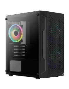 Case Aerocool Trinity G-BK-v3 Mini-Tower LED Vetro Temperato Nero