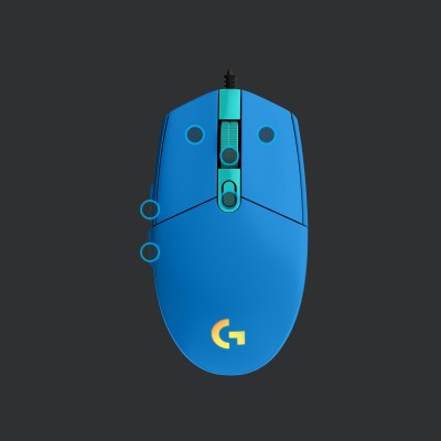 Mouse Gaming Logitech G203 LIGHTSYNC Blu