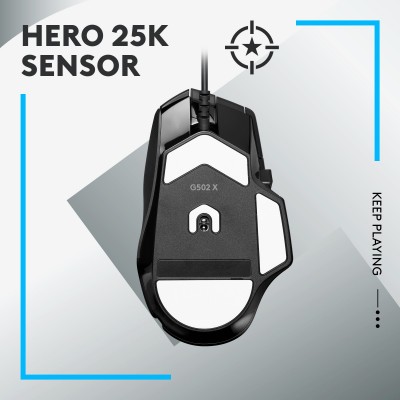 Mouse Logitech G502 X nero