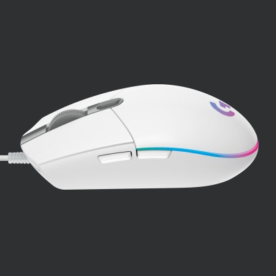 Mouse Gaming Logitech G203 LIGHTSYNC Bianco