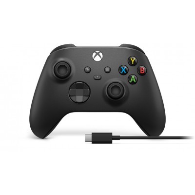 Microsoft Xbox Wireless Controller + USB-C Cable Nero Gamepad Analogico Digitale PC, One, One S, X, Series X