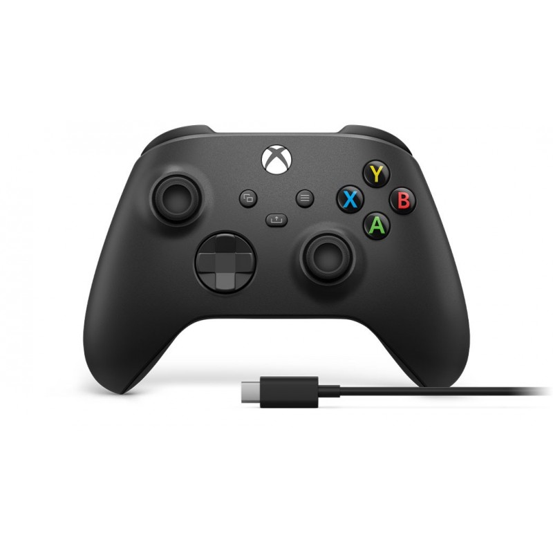 Microsoft Xbox Wireless Controller + USB-C Cable Nero Gamepad Analogico Digitale PC, One, One S, X, Series X