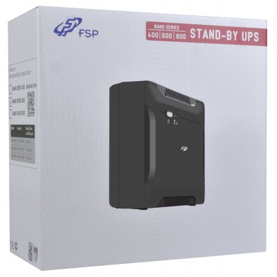 Gruppo di Continuità Fortron FSP Nano 600 0,6 kVA 360 W 2 presa e AC Gruppo di Continuità Fortron FSP Nano 600 0,6 kVA 360 W 2 presa e AC