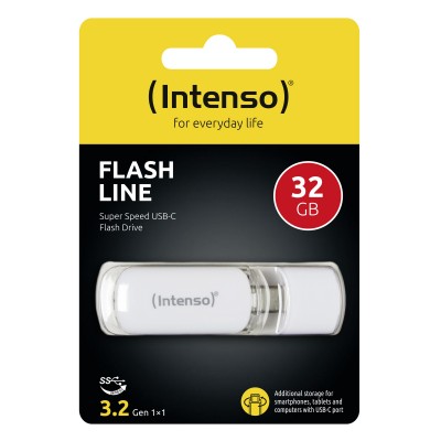 Pendrive Intenso Flash Line 32 GB USB tipo-C 3.2 Bianco