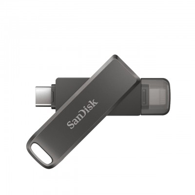 Pendrive SanDisk iXpand 128 GB USB Type-C Lightning 3.2 Nero Pendrive SanDisk iXpand 128 GB USB Type-C Lightning 3.2 Nero