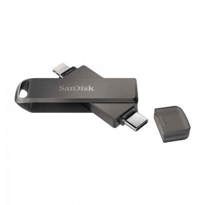 Pendrive SanDisk iXpand 128 GB USB Type-C Lightning 3.2 Nero Pendrive SanDisk iXpand 128 GB USB Type-C Lightning 3.2 Nero