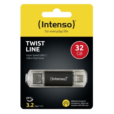 Pendrive Intenso Twist Line 32 GB USB A 3.2 USB C 3.2